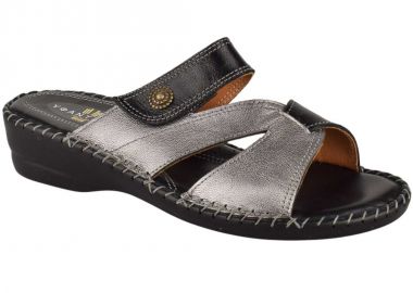 Παντόφλες γυναικείες | Δερμάτινες | Υφαντίδης | 111172 | Μαύρο - Υφαντίδης - 